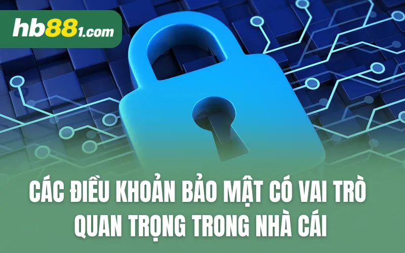 Các điều khoản bảo mật có vai trò quan trọng trong nhà cái