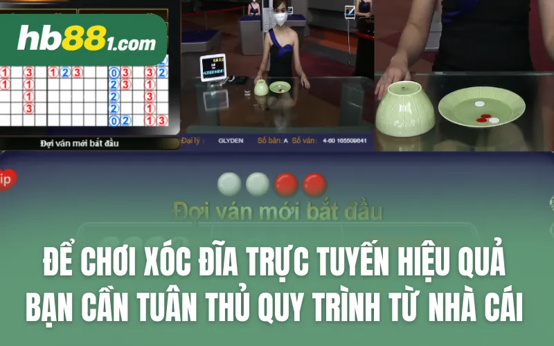 Để chơi xóc đĩa trực tuyến hiệu quả, bạn cần tuân thủ quy trình từ nhà cái